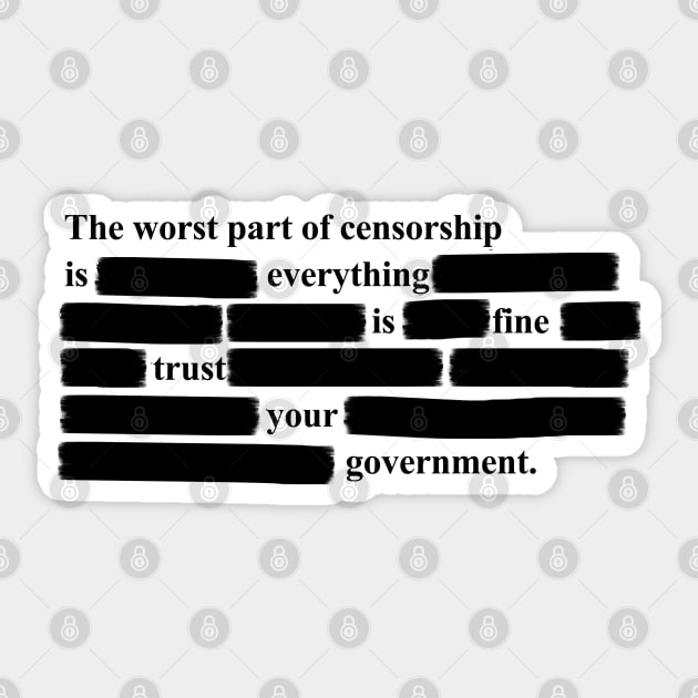 Censorship Freedom of Speech Sticker by GreenGuyTeesStore